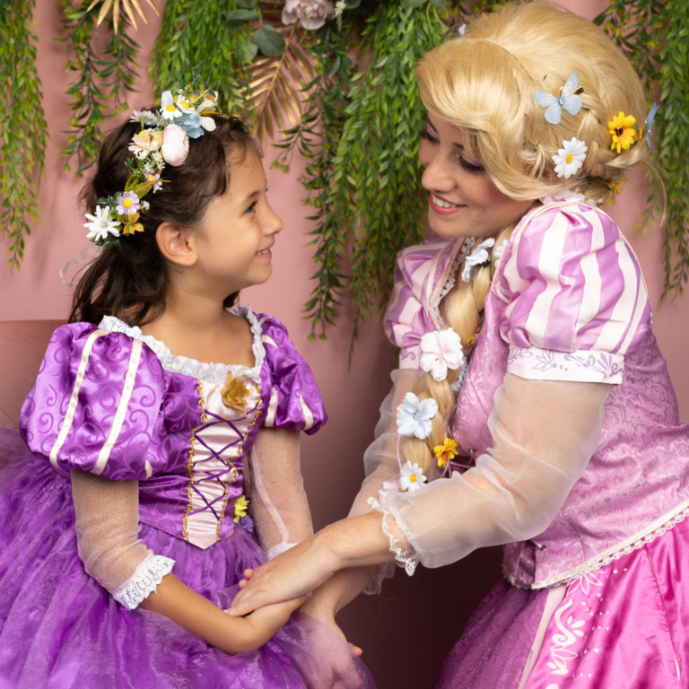 Rencontre d'enfants avec Raiponce